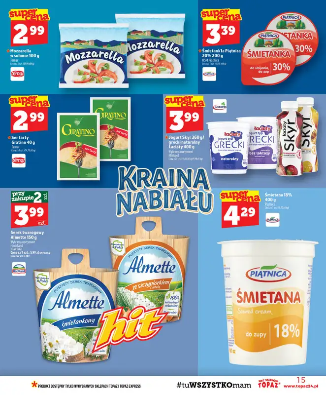 TOPAZ - gazetka promocyjna Gazetka od czwartku 01.10 do środy 07.10 - strona 15