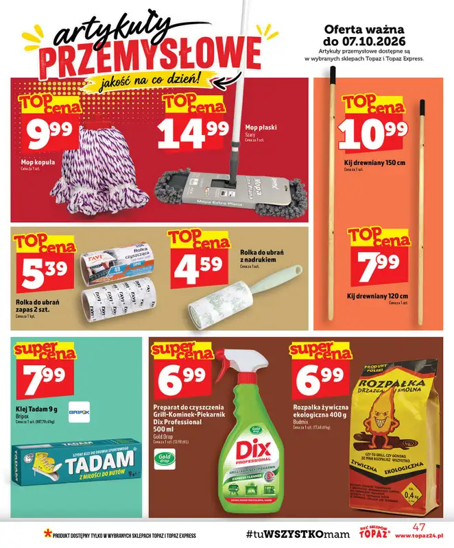 TOPAZ - gazetka promocyjna Gazetka od czwartku 01.10 do środy 07.10 - strona 47