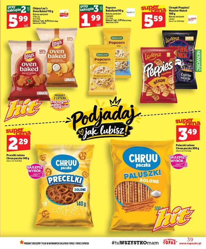TOPAZ - gazetka promocyjna Gazetka od czwartku 01.10 do środy 07.10 - strona 39