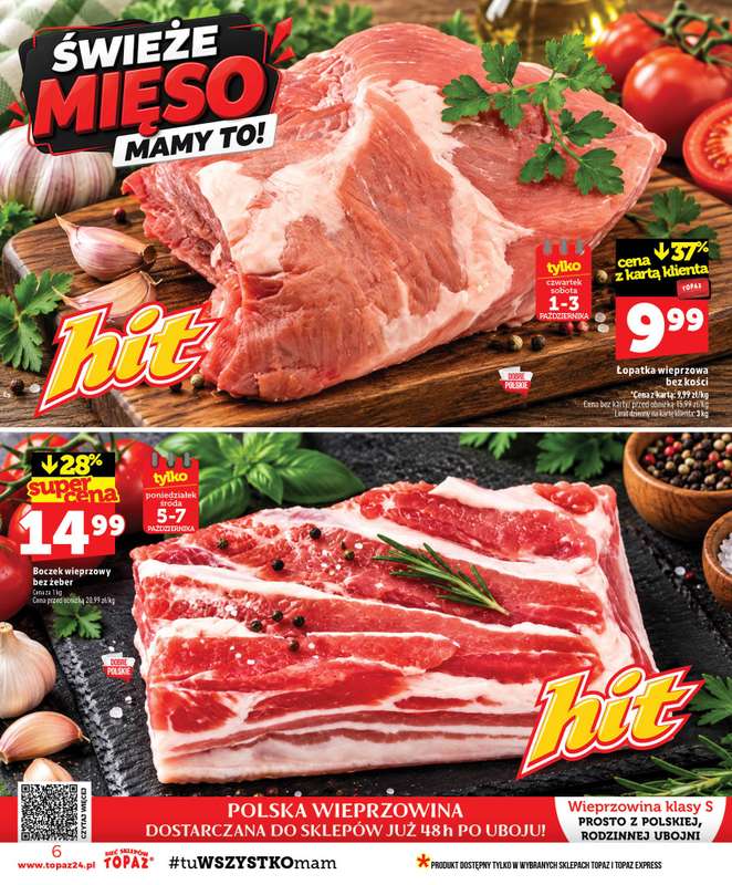 TOPAZ - gazetka promocyjna Gazetka od czwartku 01.10 do środy 07.10 - strona 6