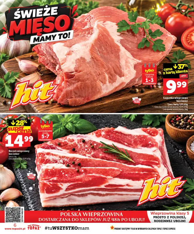 TOPAZ - gazetka promocyjna Gazetka od czwartku 01.10 do środy 07.10 - strona 6