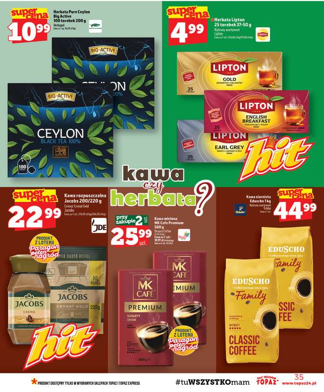 TOPAZ - gazetka promocyjna Gazetka od czwartku 01.10 do środy 07.10 - strona 35