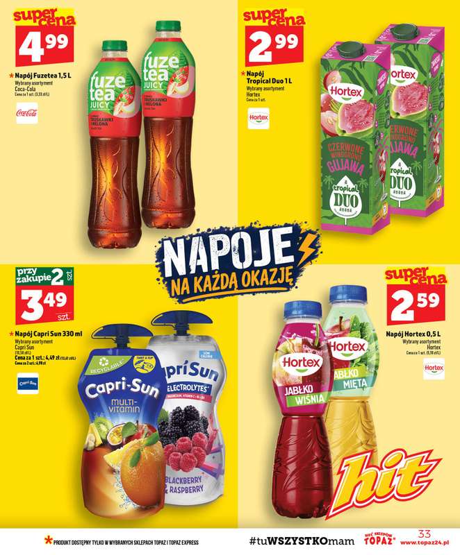 TOPAZ - gazetka promocyjna Gazetka od czwartku 01.10 do środy 07.10 - strona 33