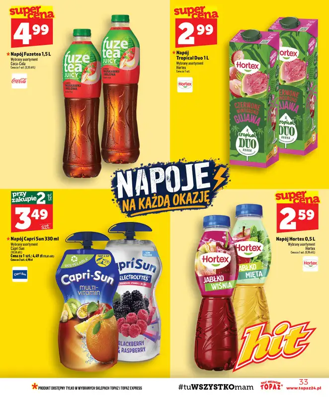 TOPAZ - gazetka promocyjna Gazetka od czwartku 01.10 do środy 07.10 - strona 33
