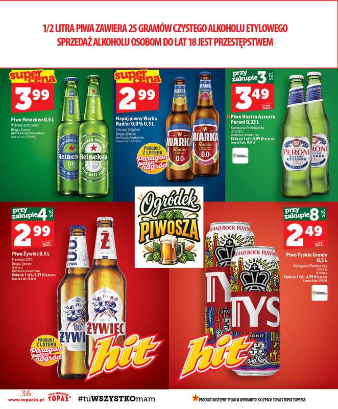 TOPAZ - gazetka promocyjna Gazetka od czwartku 01.10 do środy 07.10 - strona 36