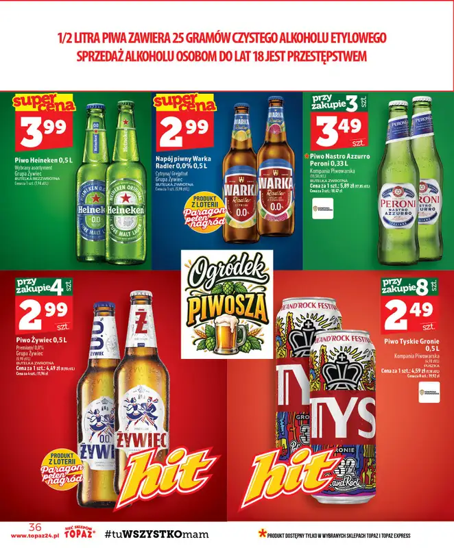 TOPAZ - gazetka promocyjna Gazetka od czwartku 01.10 do środy 07.10 - strona 36