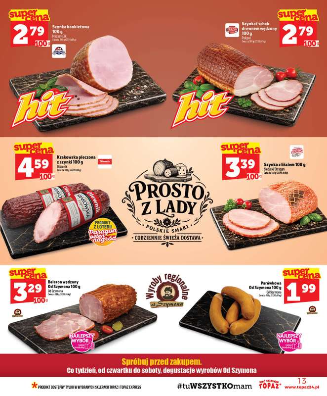 TOPAZ - gazetka promocyjna Gazetka od czwartku 01.10 do środy 07.10 - strona 13