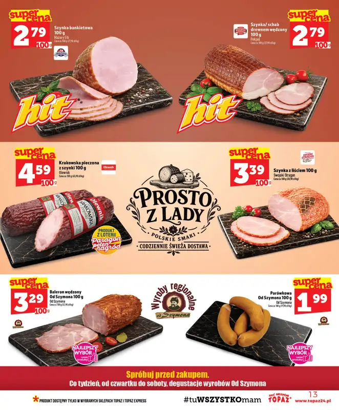 TOPAZ - gazetka promocyjna Gazetka od czwartku 01.10 do środy 07.10 - strona 13