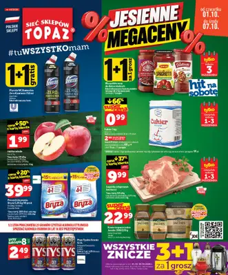 TOPAZ - gazetka promocyjna Gazetka od czwartku 01.10 do środy 07.10