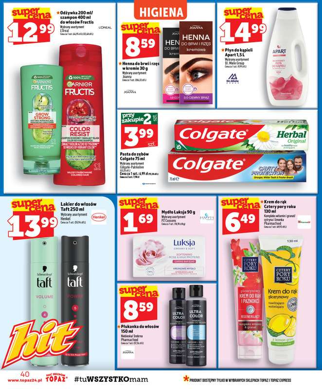 TOPAZ - gazetka promocyjna Gazetka od czwartku 01.10 do środy 07.10 - strona 40