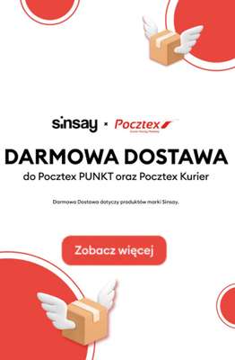 Sinsay - gazetka promocyjna Darmowa dostawa do Pocztex Punkt i Pocztex Kurier od piątku 25.09 