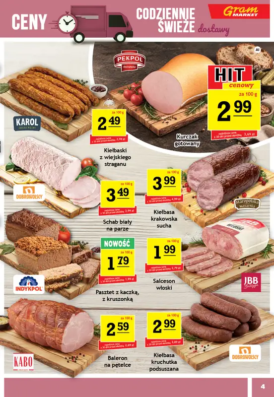 Gram Market - gazetka promocyjna Gazetka od środy 30.09 do wtorku 06.10 - strona 4