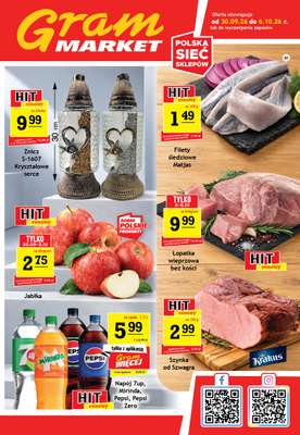 Gram Market - gazetka promocyjna Gazetka od środy 30.09 do wtorku 06.10