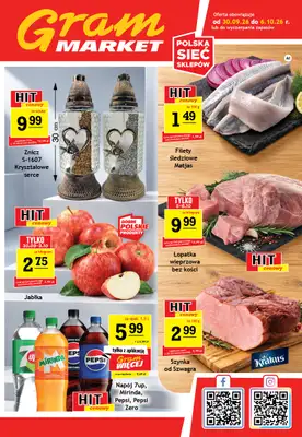 Gram Market - gazetka promocyjna Gazetka od środy 30.09 do wtorku 06.10