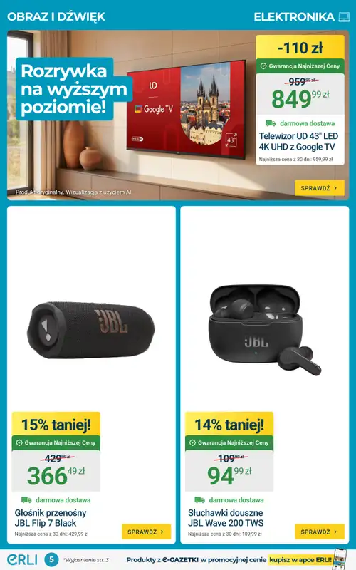 ERLI - gazetka promocyjna Gazetka  do niedzieli 04.10 - strona 5