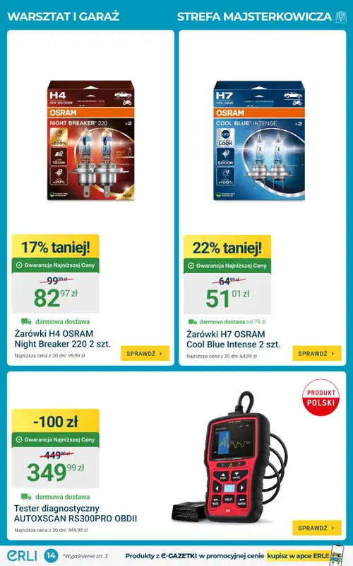 ERLI - gazetka promocyjna Gazetka  do niedzieli 04.10 - strona 14