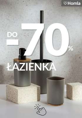 Homla - gazetka promocyjna Do -70% na produkty do łazienki od piątku 25.09 