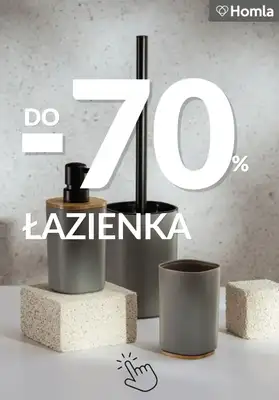 Homla - gazetka promocyjna Do -70% na produkty do łazienki od piątku 25.09 