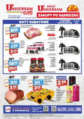 Społem Praga - gazetka promocyjna Gazetka od czwartku 01.10 do środy 07.10
