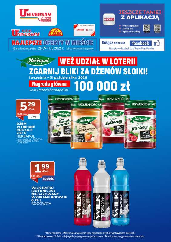 Społem Praga - gazetka promocyjna Ulotka od poniedziałku 28.09 do niedzieli 11.10