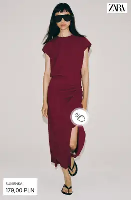 Zara - gazetka promocyjna Sukienki midi i maxi od soboty 26.09  - strona 7
