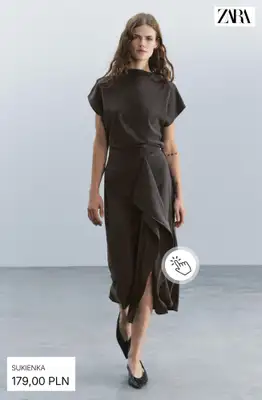 Zara - gazetka promocyjna Sukienki midi i maxi od soboty 26.09  - strona 9