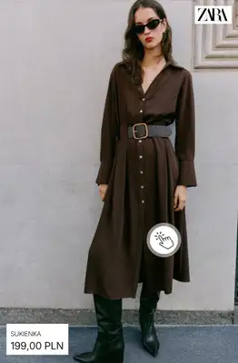Zara - gazetka promocyjna Sukienki midi i maxi od soboty 26.09  - strona 4