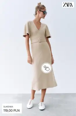 Zara - gazetka promocyjna Sukienki midi i maxi od soboty 26.09  - strona 6