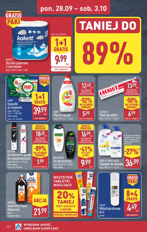 Aldi - gazetka promocyjna Pełny katalog! od poniedziałku 28.09 do soboty 03.10 - strona 32