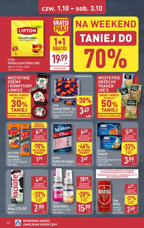 Aldi - gazetka promocyjna Pełny katalog! od poniedziałku 28.09 do soboty 03.10 - strona 46