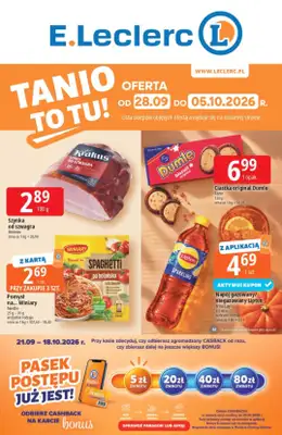 Leclerc - gazetka promocyjna Oferta E.Leclerc od poniedziałku 28.09 do poniedziałku 05.10