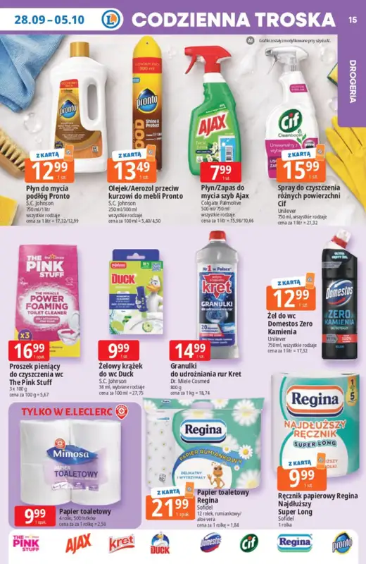Leclerc - gazetka promocyjna Oferta E.Leclerc od poniedziałku 28.09 do poniedziałku 05.10 - strona 15