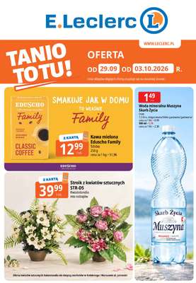 Leclerc - gazetka promocyjna Tanio to tu! od wtorku 29.09 do soboty 03.10