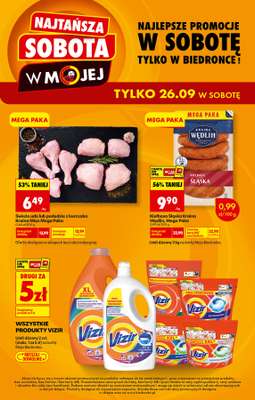 Biedronka - gazetka promocyjna Najtańsza sobota od soboty 26.09 do soboty 26.09