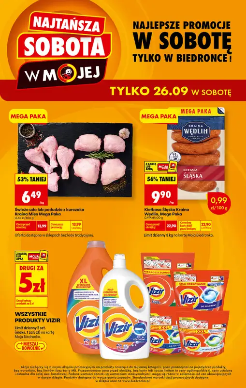 Biedronka - gazetka promocyjna Najtańsza sobota  