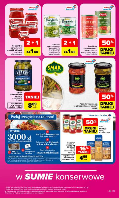 Carrefour - gazetka promocyjna Gazetka Carrefour od poniedziałku od poniedziałku 28.09 do soboty 03.10 - strona 35