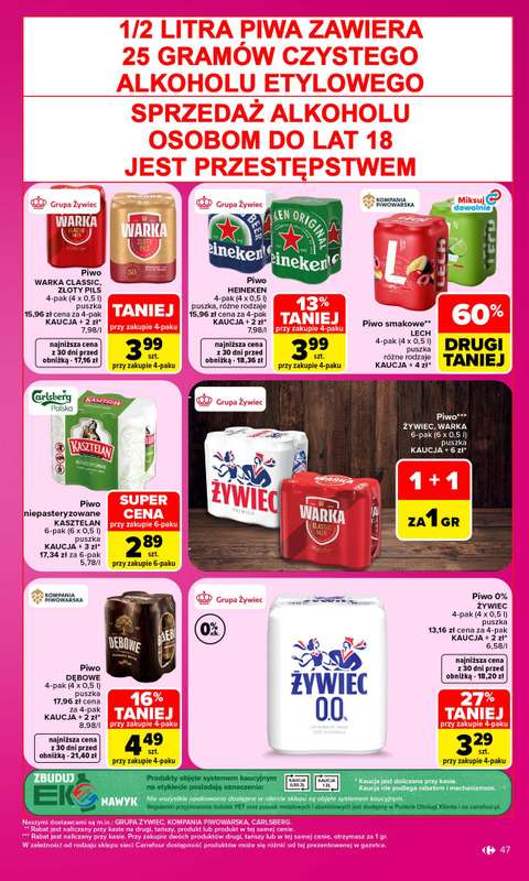Carrefour - gazetka promocyjna Gazetka Carrefour od poniedziałku od poniedziałku 28.09 do soboty 03.10 - strona 47