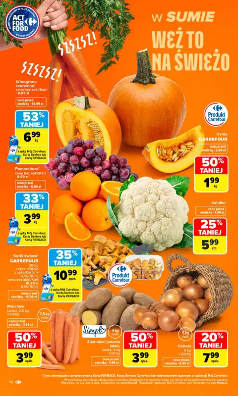 Carrefour - gazetka promocyjna Gazetka Carrefour od poniedziałku od poniedziałku 28.09 do soboty 03.10 - strona 14