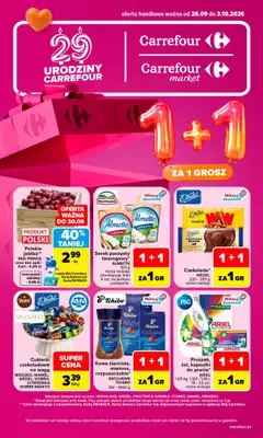 Carrefour - gazetka promocyjna Gazetka Carrefour od poniedziałku od poniedziałku 28.09 do soboty 03.10