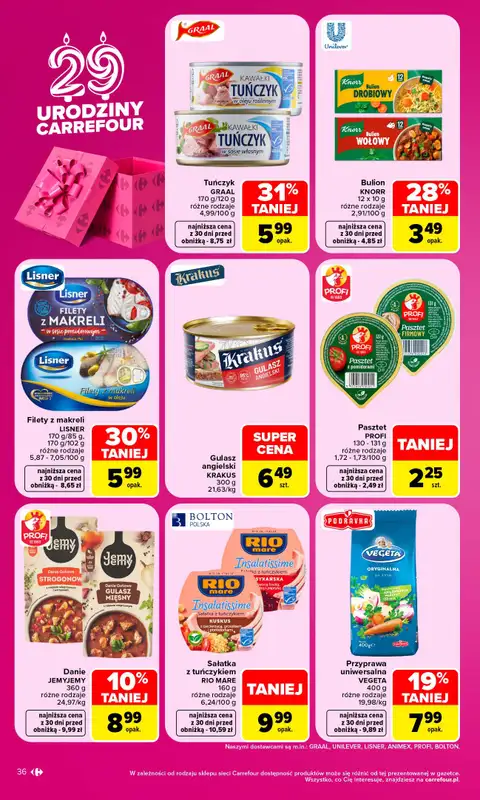 Carrefour - gazetka promocyjna Gazetka Carrefour od poniedziałku od poniedziałku 28.09 do soboty 03.10 - strona 36