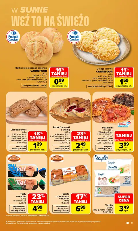 Carrefour - gazetka promocyjna Gazetka Carrefour od poniedziałku od poniedziałku 28.09 do soboty 03.10 - strona 11