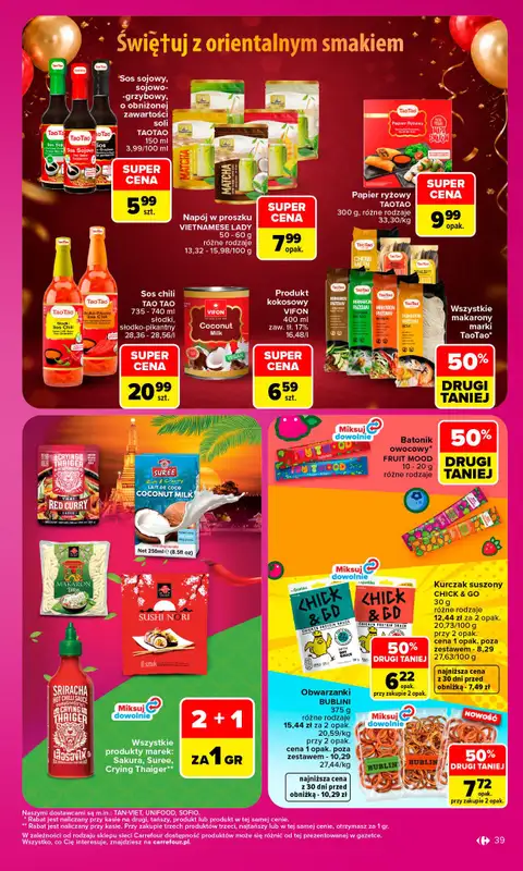 Carrefour Market - gazetka promocyjna Gazetka Carrefour Market od poniedziałku od poniedziałku 28.09 do soboty 03.10 - strona 39