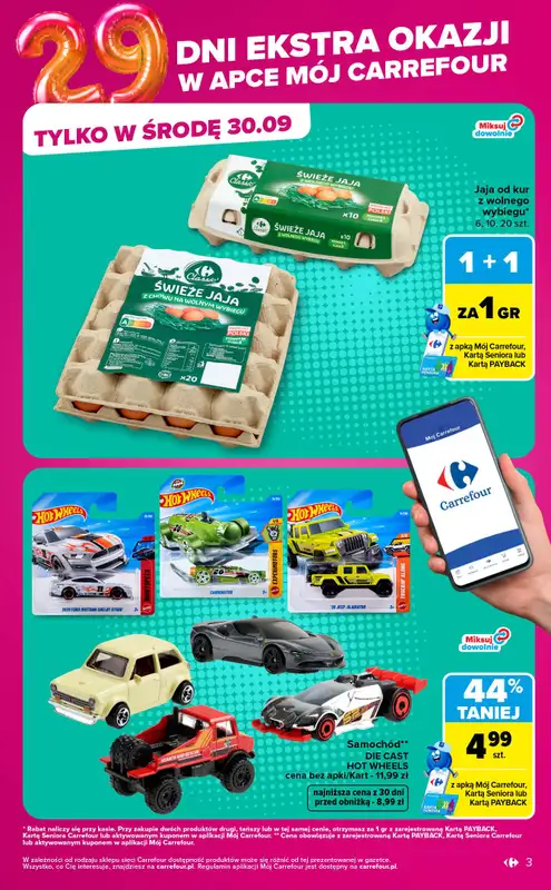 Carrefour Market - gazetka promocyjna Gazetka Codziennie extra okazje od poniedziałku 28.09 do soboty 03.10 - strona 3
