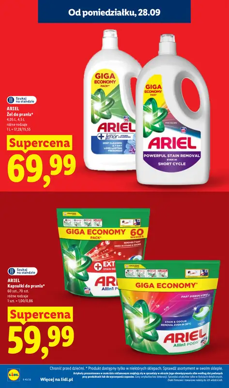 Lidl - gazetka promocyjna Oferta od poniedziałku od poniedziałku 28.09 do środy 30.09 - strona 20