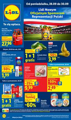 Lidl - gazetka promocyjna Oferta od poniedziałku od poniedziałku 28.09 do środy 30.09