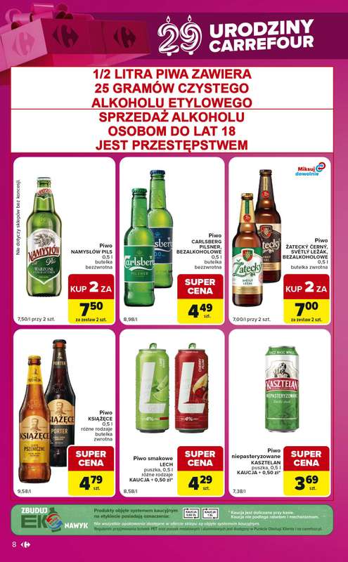 Carrefour Market - gazetka promocyjna Gazetka Urodzinowe okazje od wtorku 29.09 do poniedziałku 05.10 - strona 8
