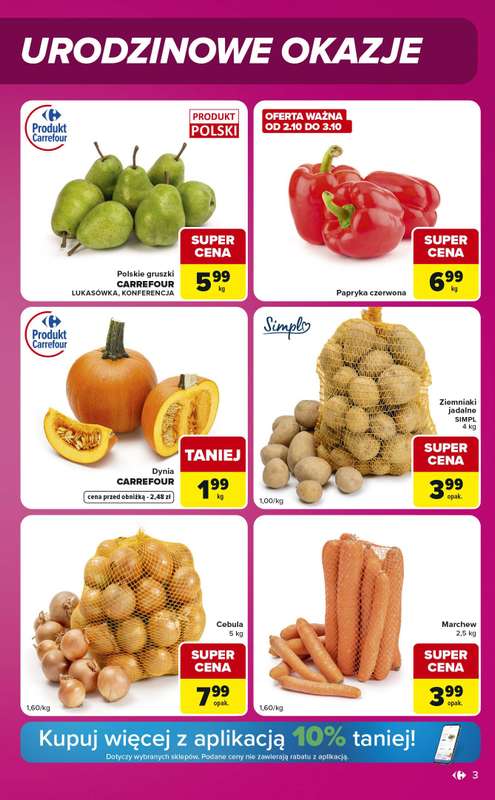 Carrefour Market - gazetka promocyjna Gazetka Urodzinowe okazje od wtorku 29.09 do poniedziałku 05.10 - strona 3