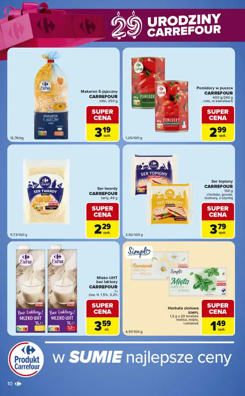 Carrefour Market - gazetka promocyjna Gazetka Urodzinowe okazje od wtorku 29.09 do poniedziałku 05.10 - strona 10