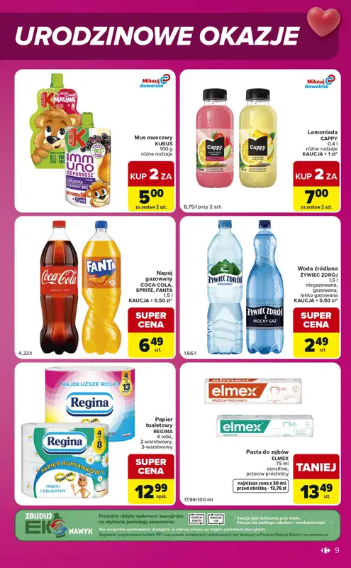 Carrefour Market - gazetka promocyjna Gazetka Urodzinowe okazje od wtorku 29.09 do poniedziałku 05.10 - strona 9