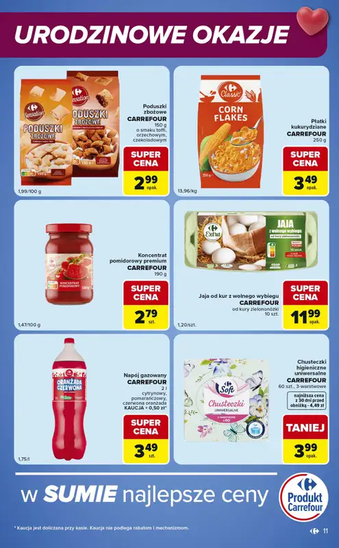 Carrefour Market - gazetka promocyjna Gazetka Urodzinowe okazje od wtorku 29.09 do poniedziałku 05.10 - strona 11